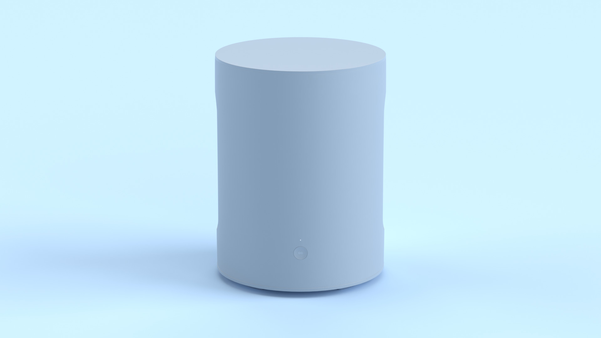 Wireless Subwoofer Blue Low-poly 3D model_2