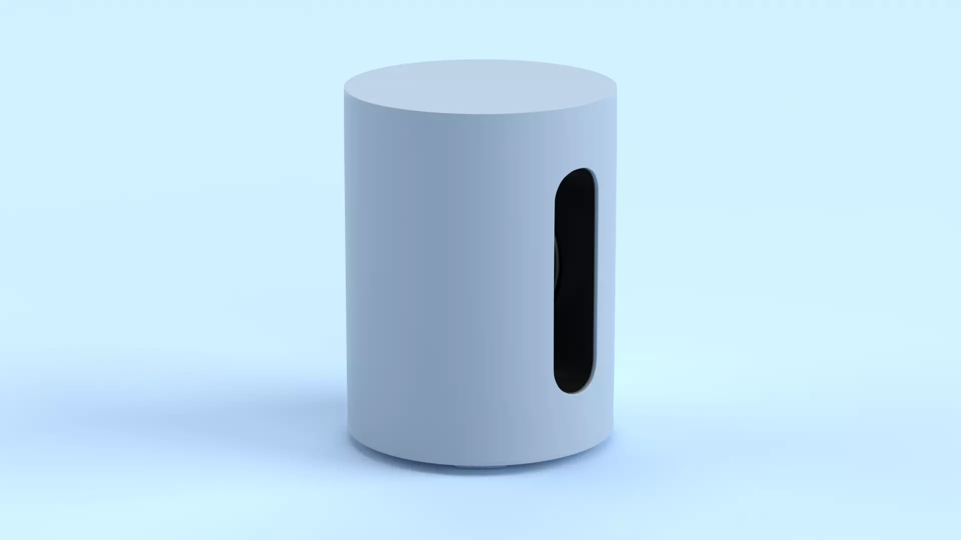 Wireless Subwoofer Blue Low-poly 3D model_0