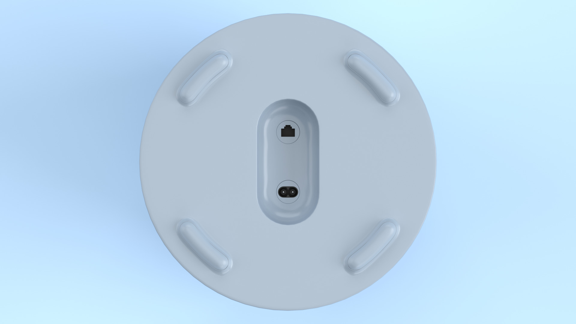 Wireless Subwoofer Blue Low-poly 3D model_3