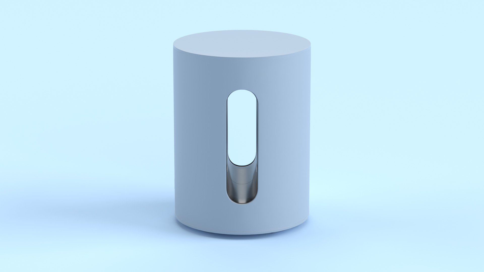 Wireless Subwoofer Blue Low-poly 3D model_1