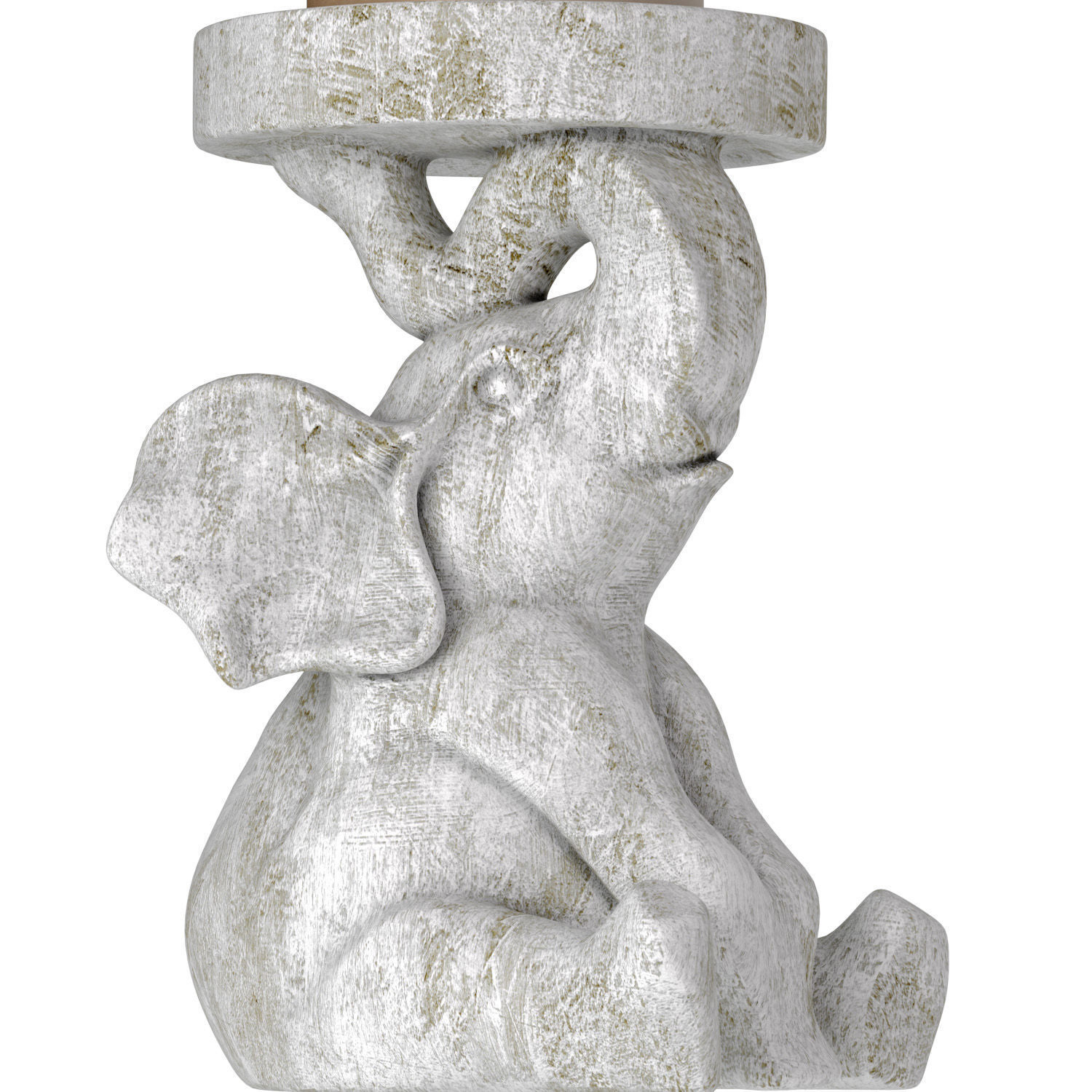 Decorative Elephant Candlestick Candle Holder Country Sculptures 3D model_3