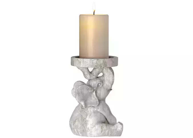 Decorative Elephant Candlestick Candle Holder Country Sculptures