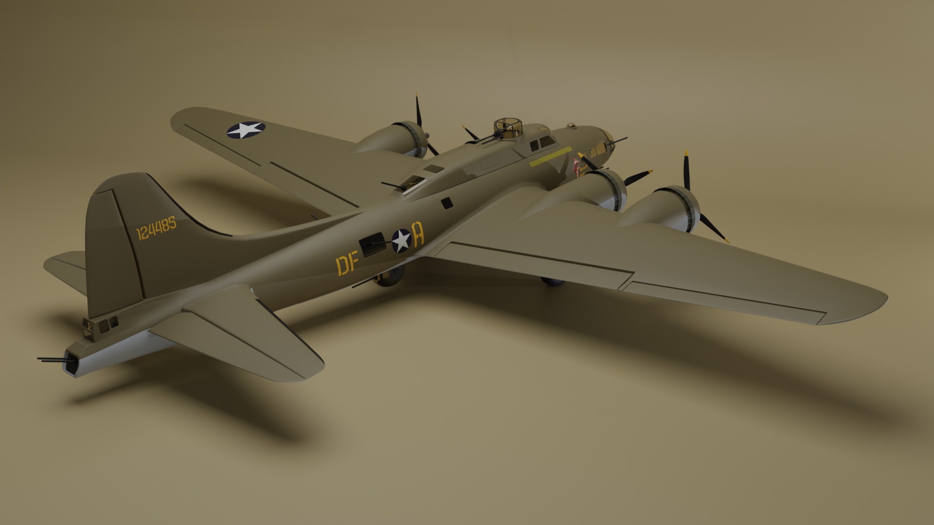 Boeing B-17 Flying Fortress 3D model_2