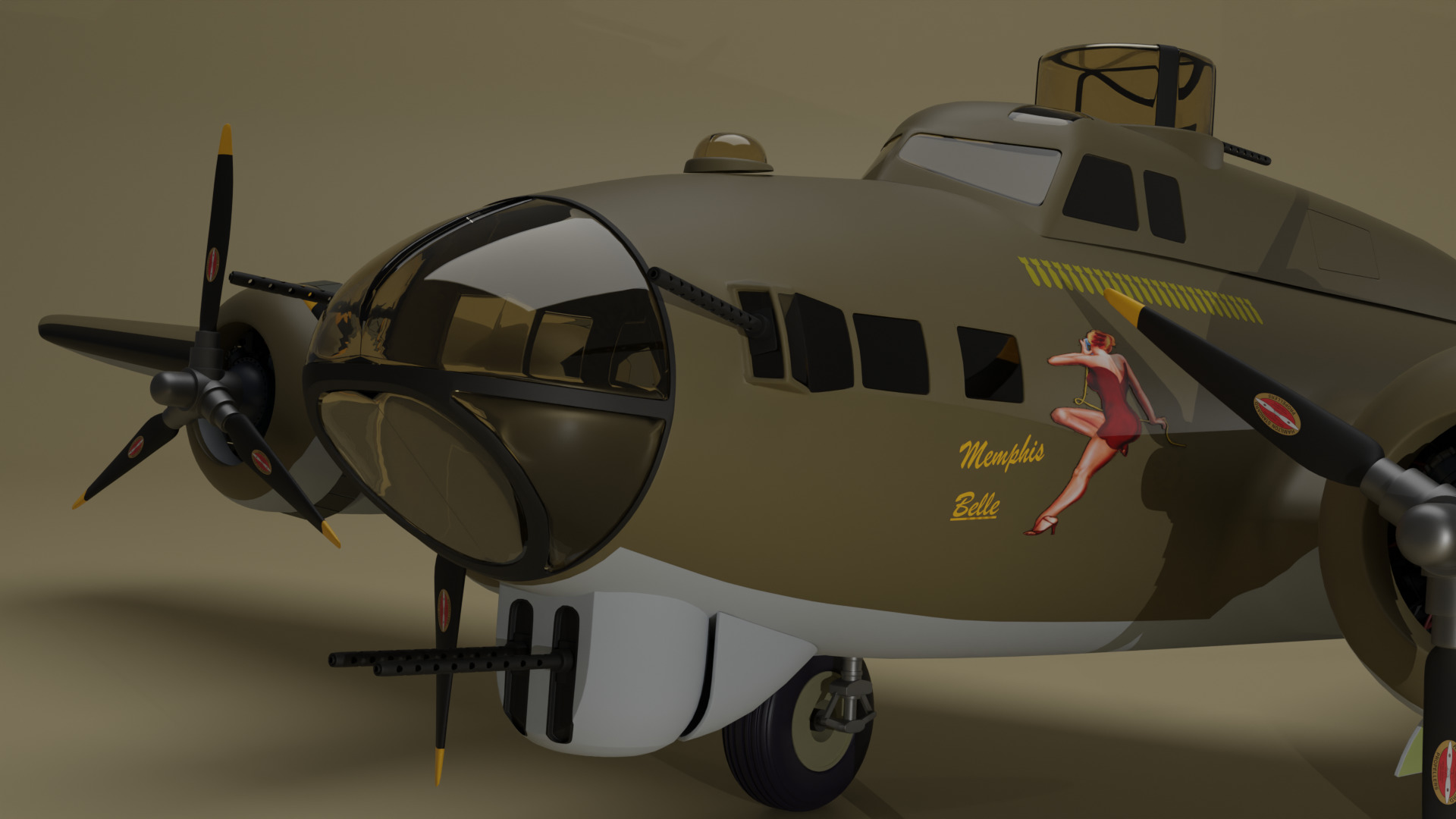 Boeing B-17 Flying Fortress 3D model_8