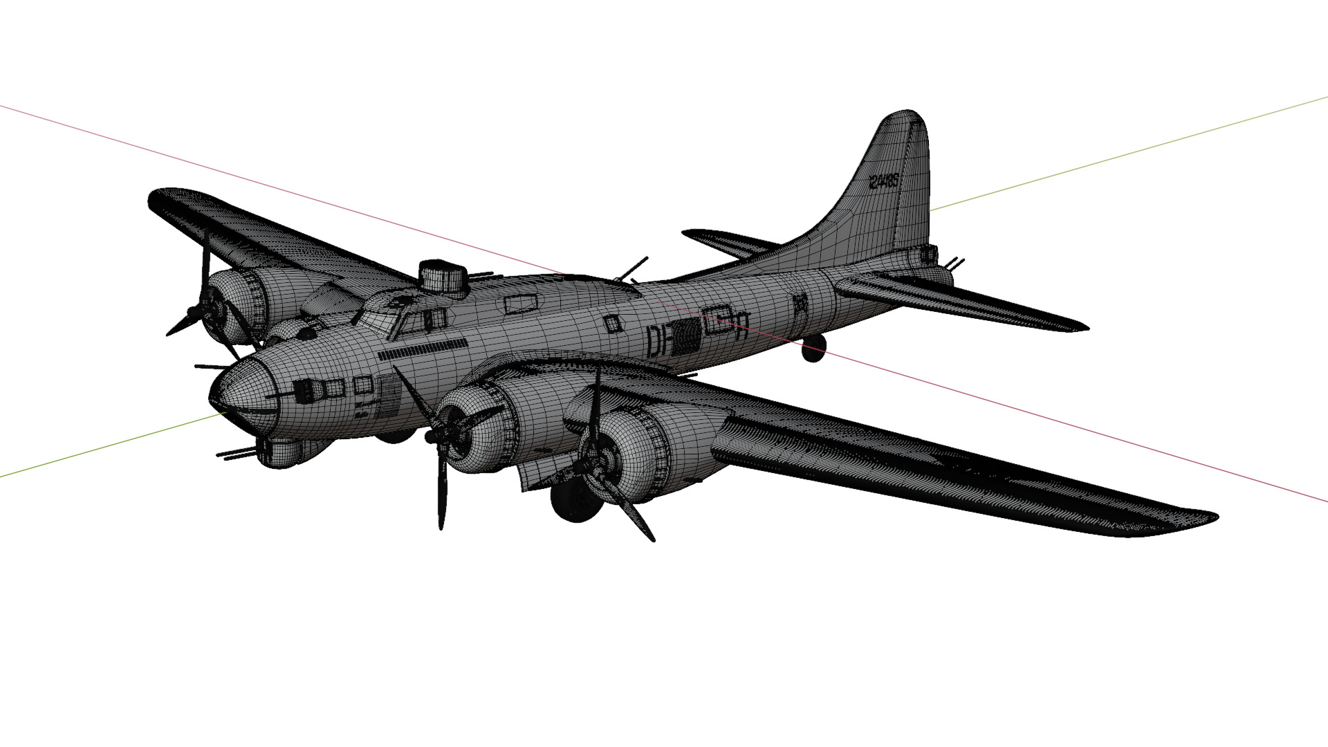 Boeing B-17 Flying Fortress 3D model_9
