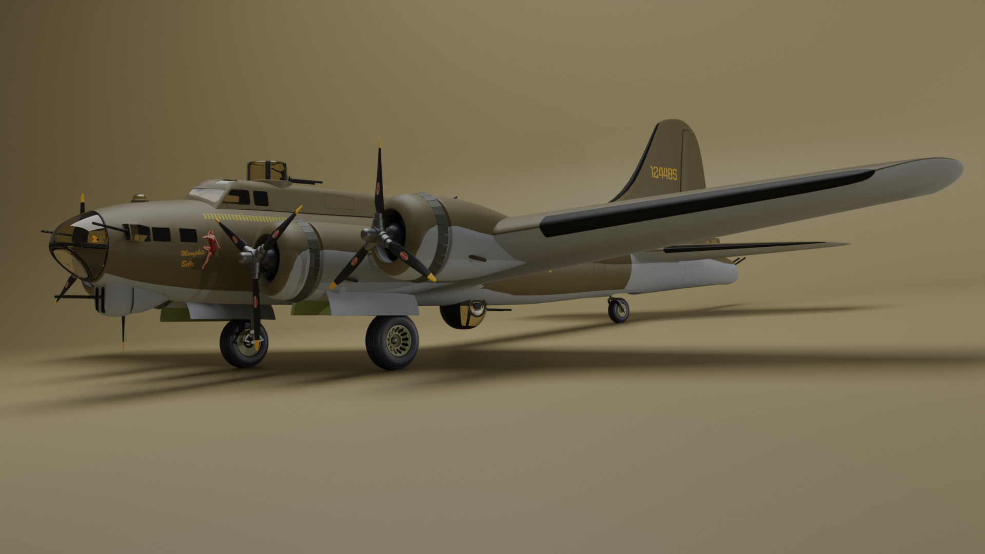 Boeing B-17 Flying Fortress 3D model_1