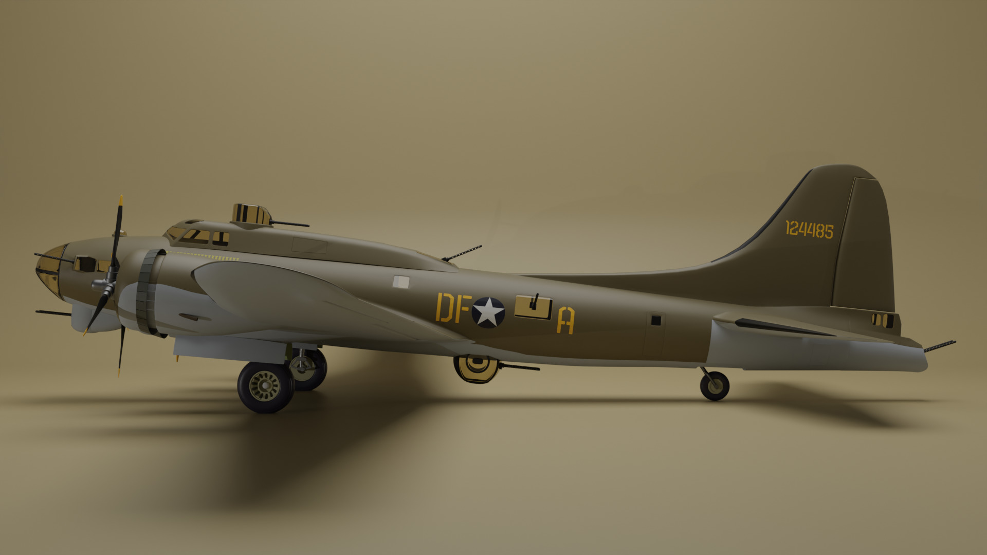Boeing B-17 Flying Fortress 3D model_3