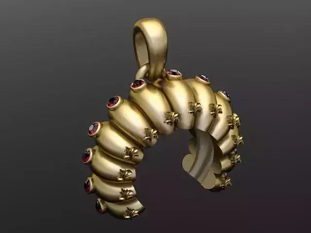 caterpillar pendant 3D printable model       3D print model