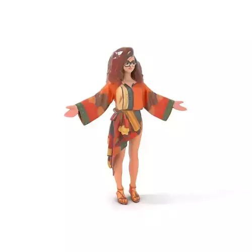 Bohemian Styled Character Rigged and Animated