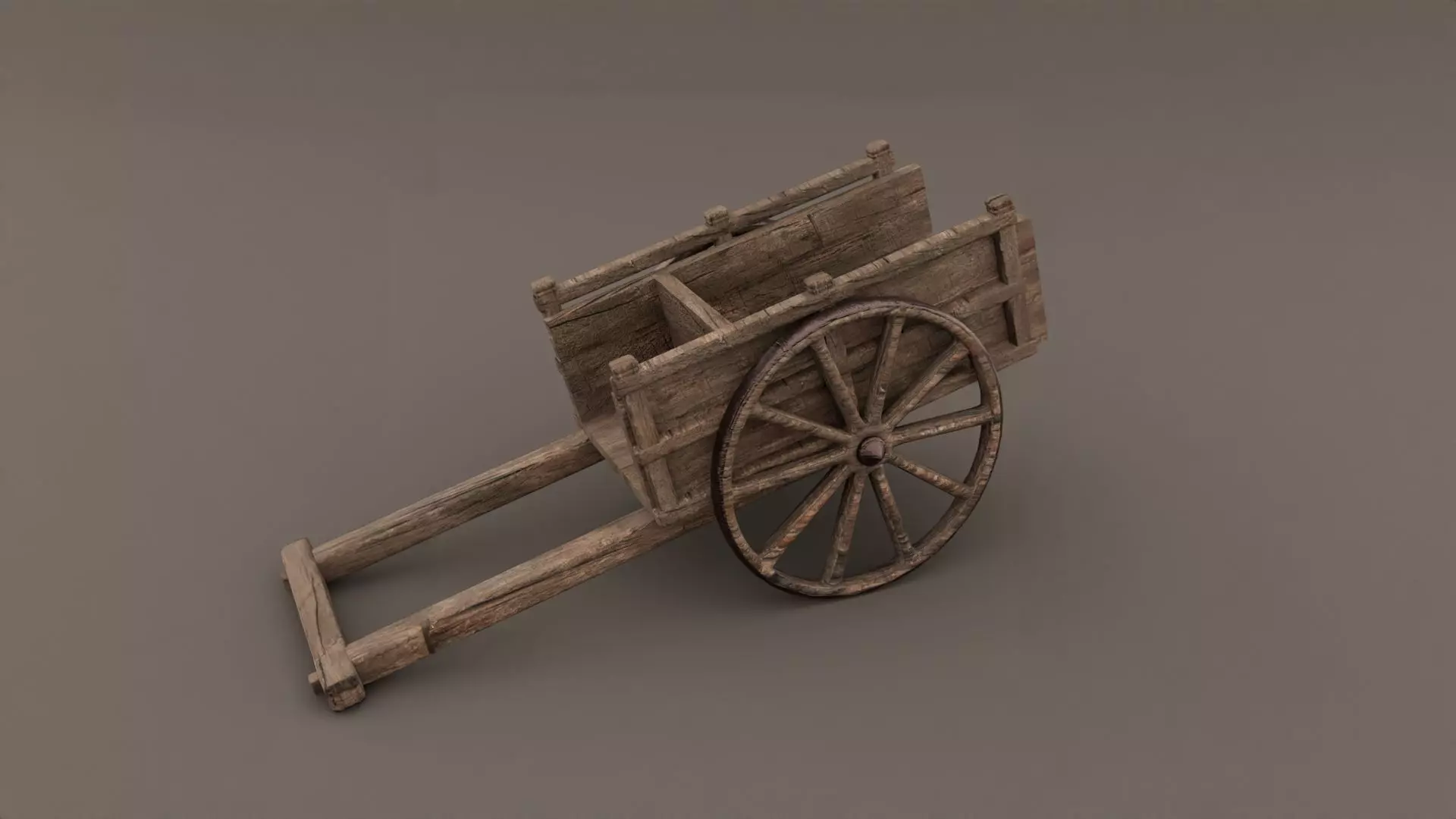 Bullock Cart Low-poly 3D model_2