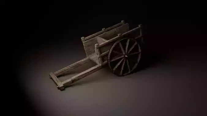Bullock Cart Low-poly 3D model