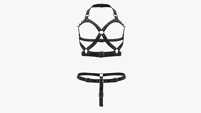 Punk Harness 01 Low-poly 3D model