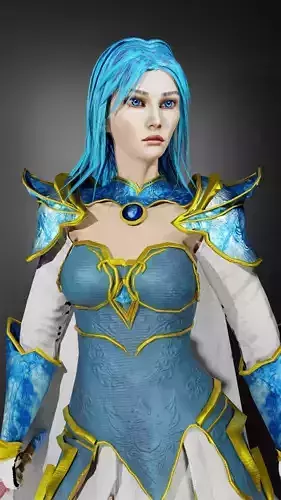 Blade of the Moon - Rigged Game Character with Unity Package