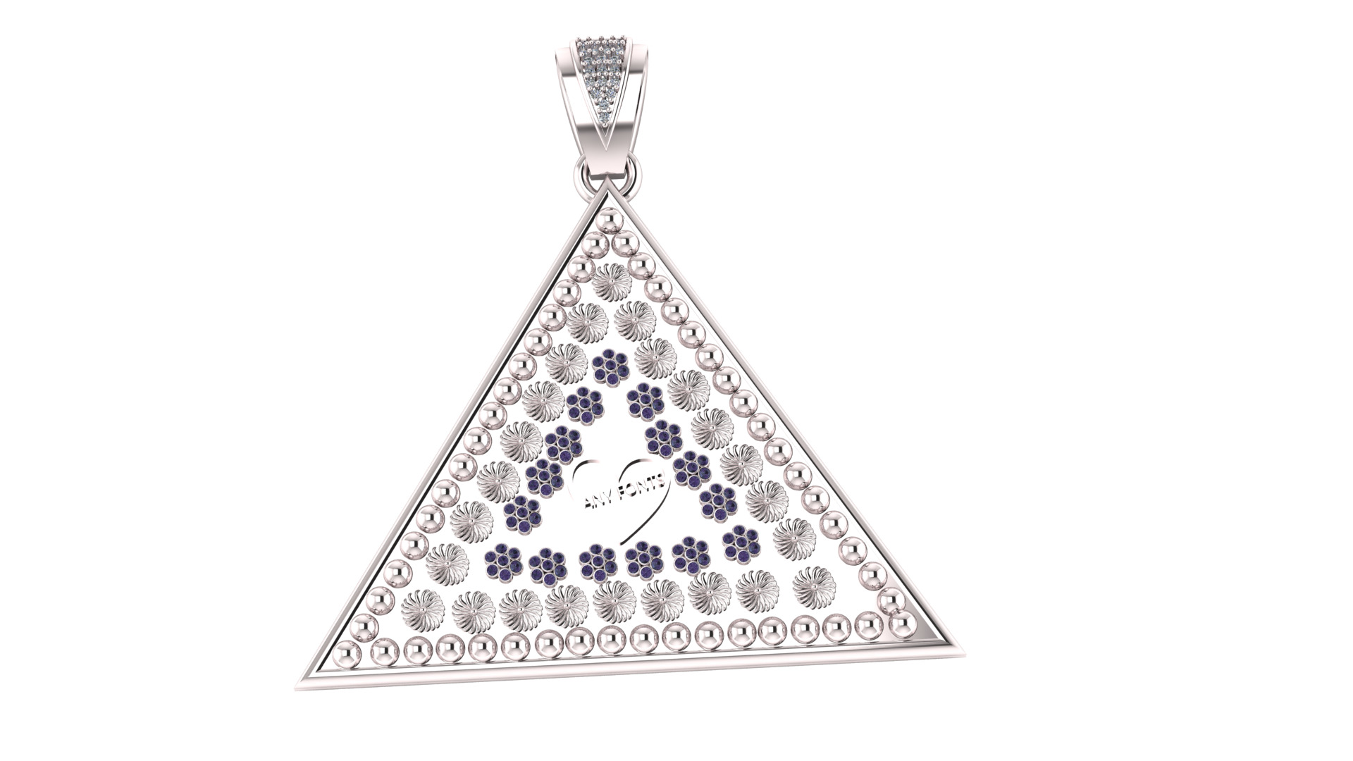 GOLD TRIANGLE PENDANT  3D print model_1