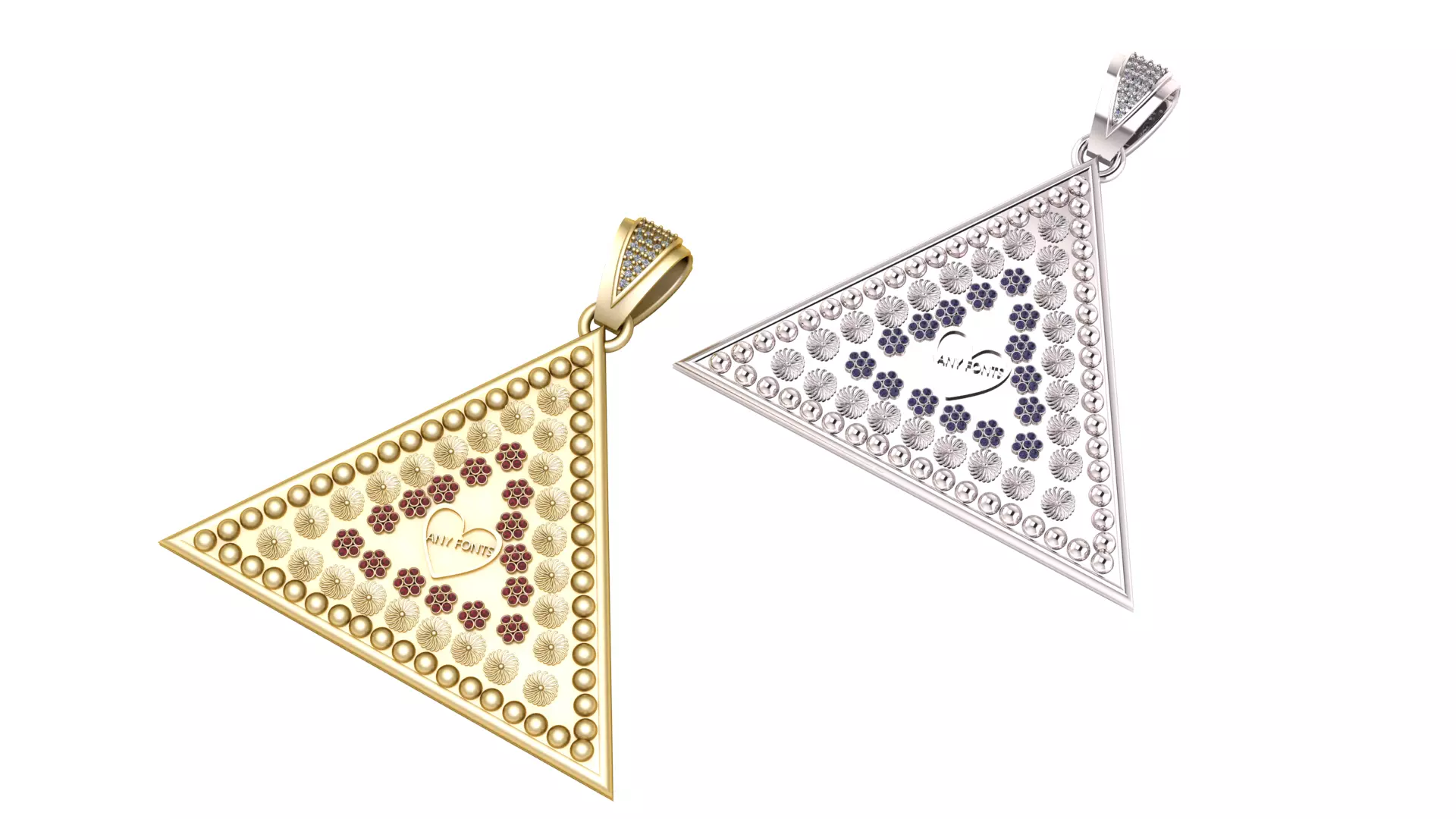 GOLD TRIANGLE PENDANT  3D print model_0