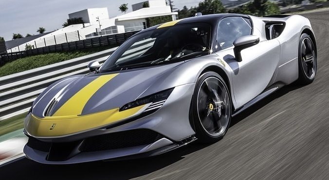 Ferrari sf90 stradale assetto fiorano rigged 3D model