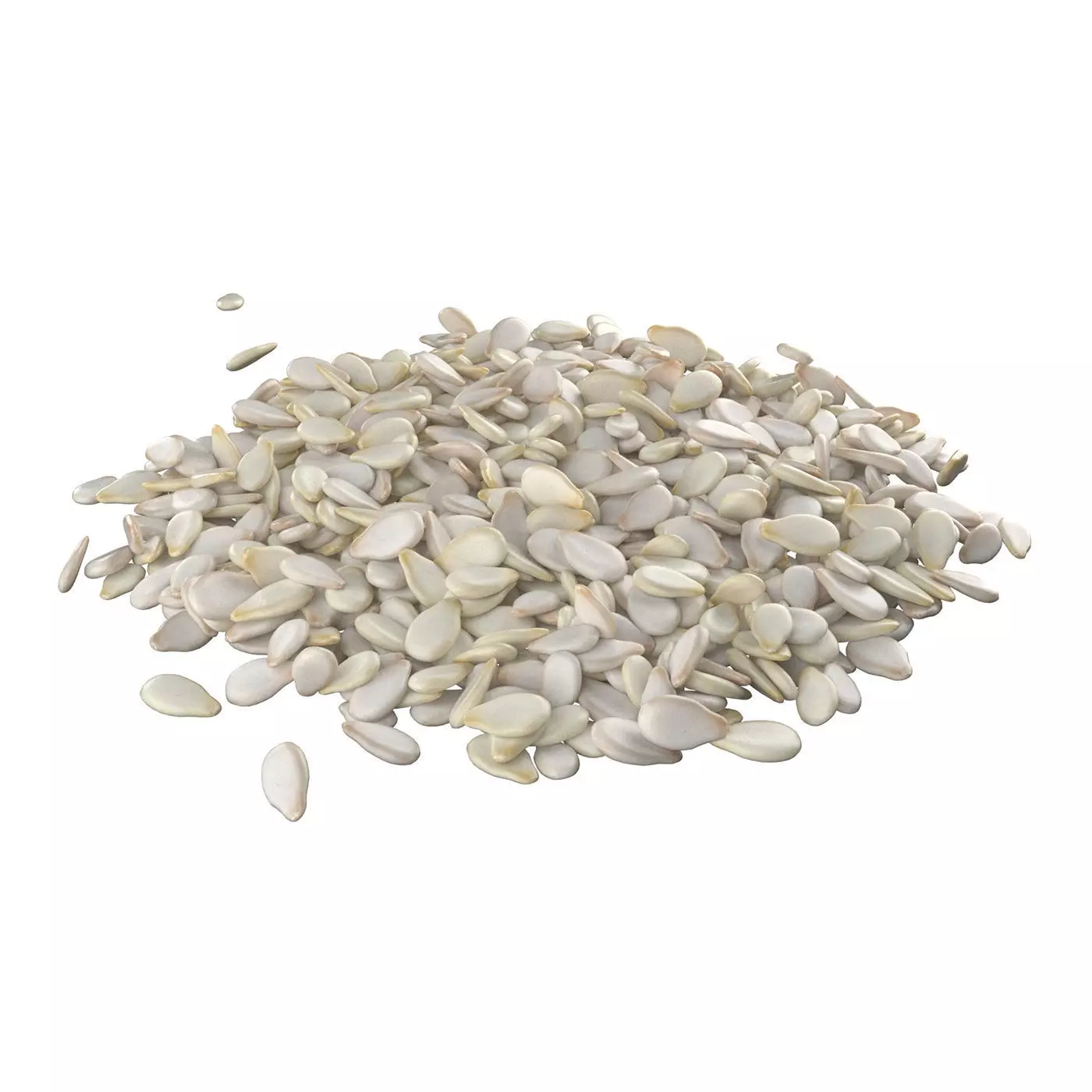 Sesame seed white pile Low-poly 3D model