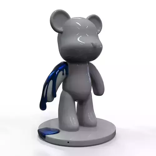 Bearbrick  dripped paint 3D print model