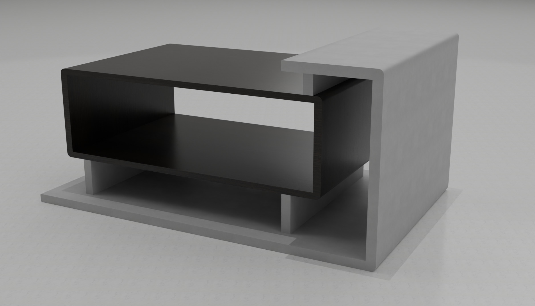 Modern Living Room Table Low-poly 3D model_2