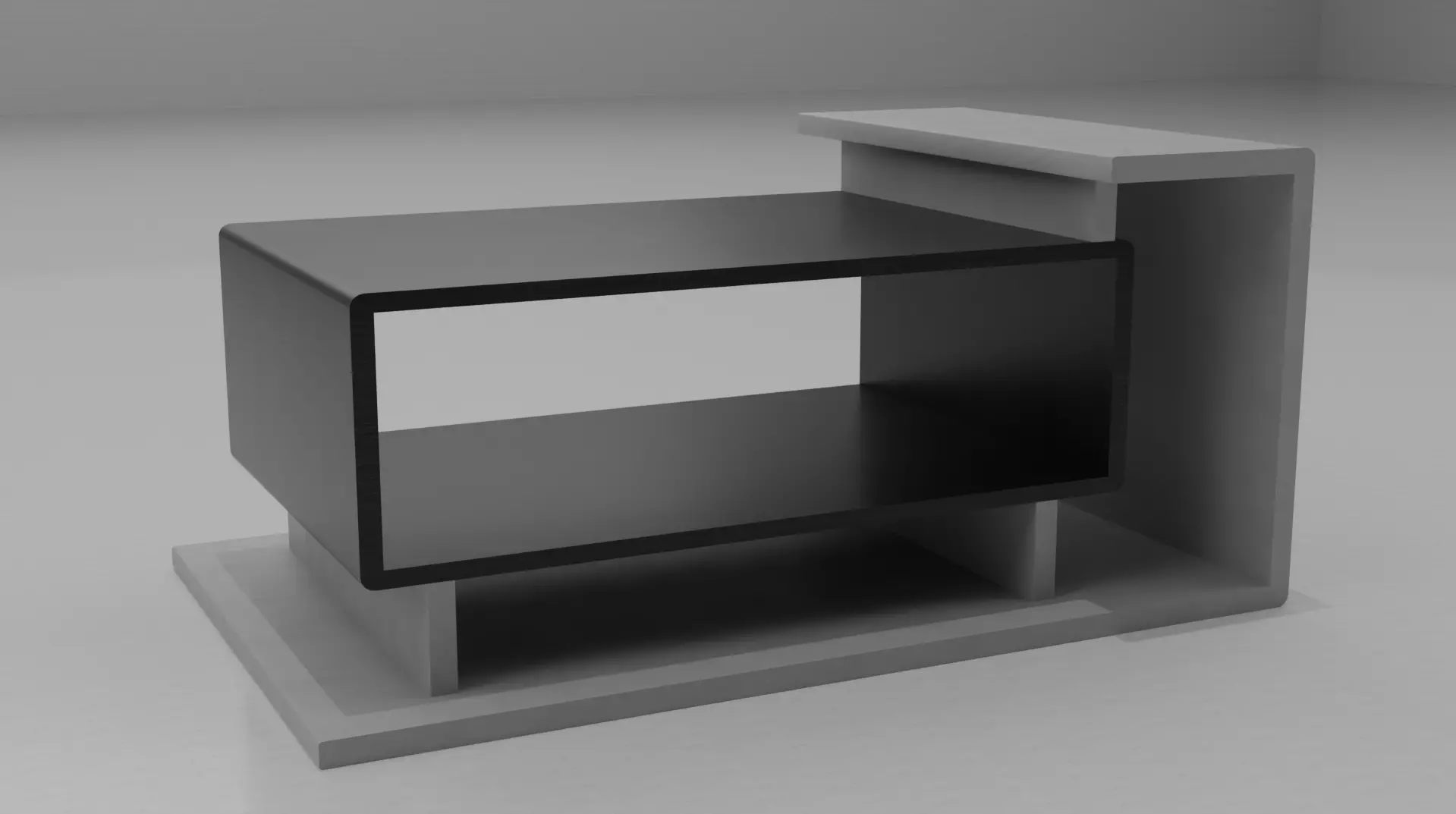 Modern Living Room Table Low-poly 3D model_0