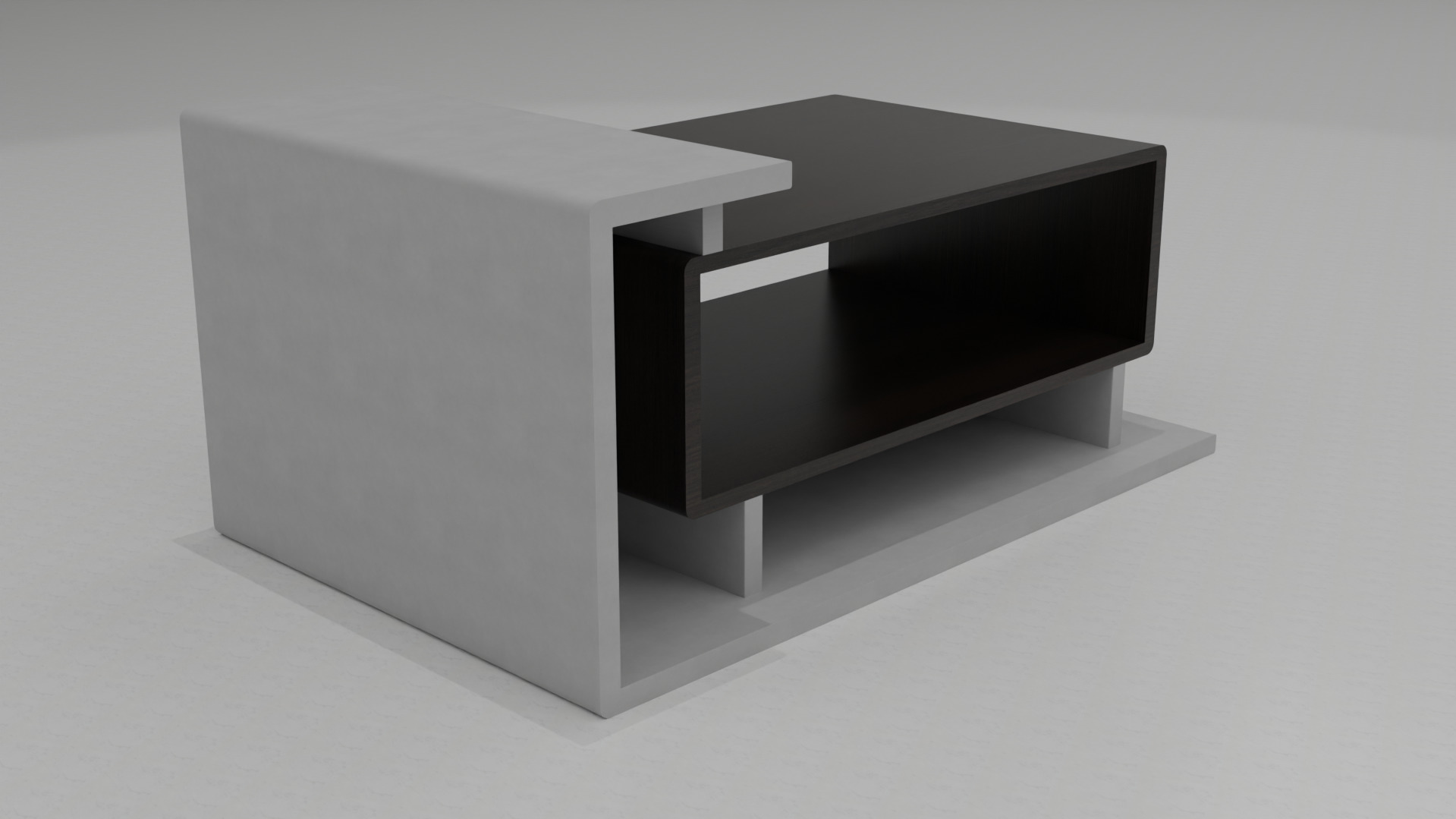 Modern Living Room Table Low-poly 3D model_3