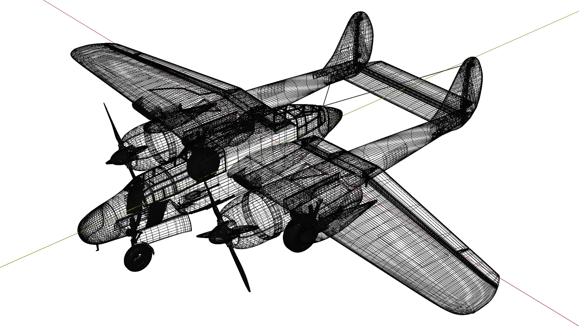 Northrop P-61 Black Widow 3D model_17