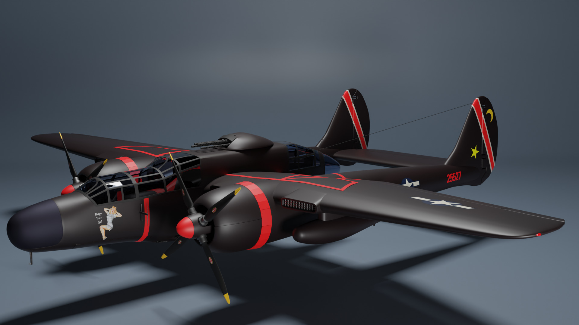 Northrop P-61 Black Widow 3D model_1