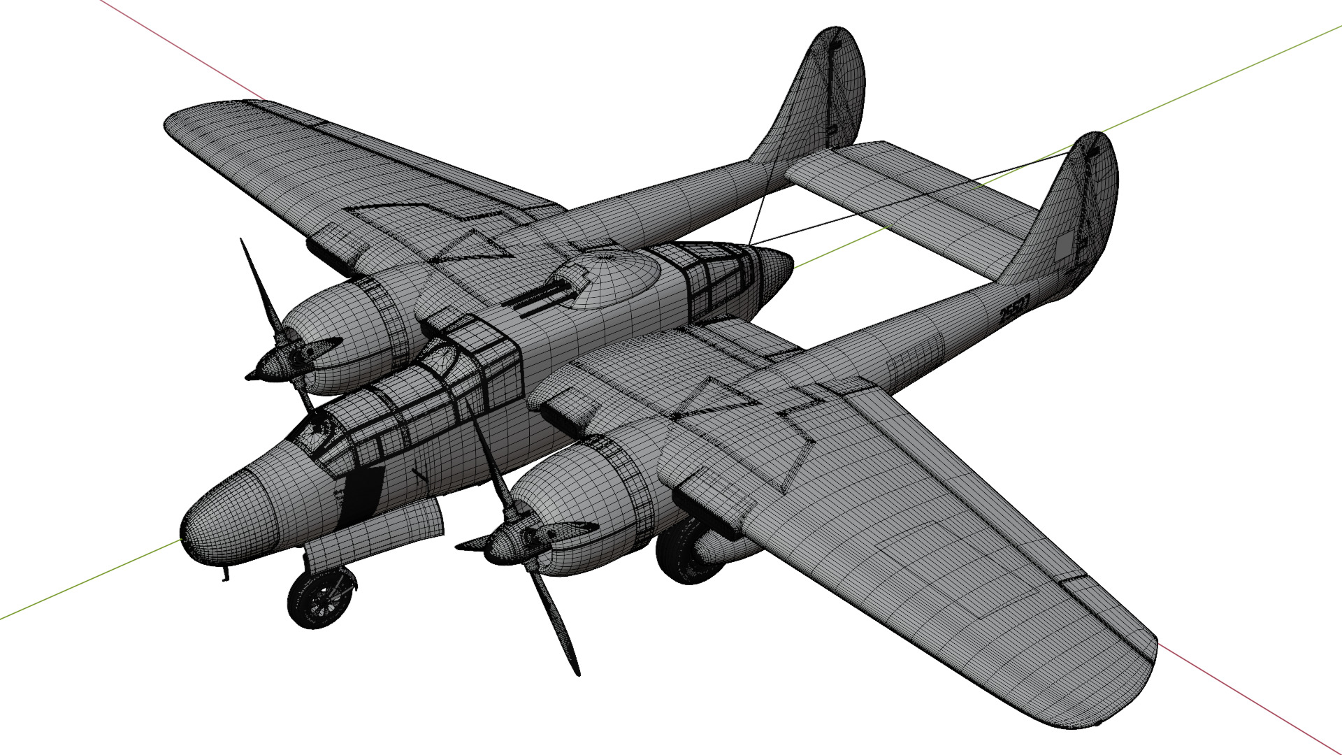 Northrop P-61 Black Widow 3D model_16