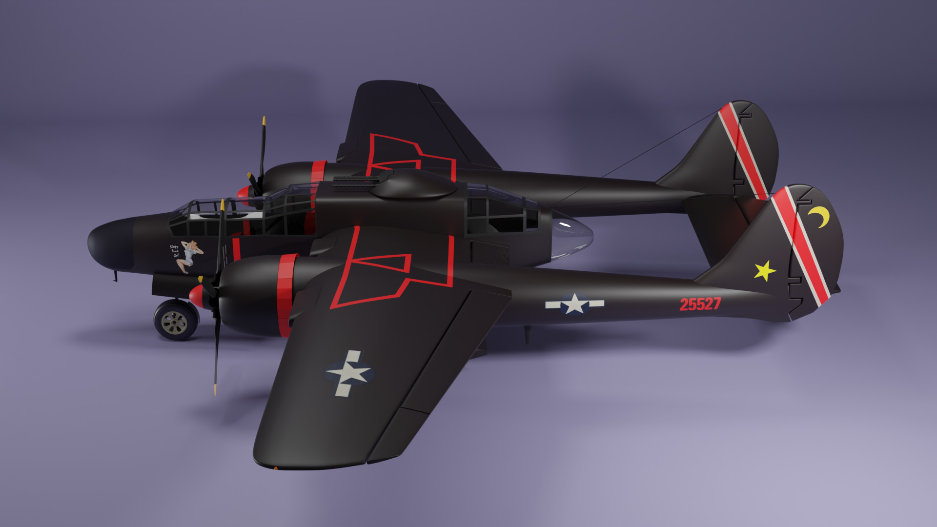 Northrop P-61 Black Widow 3D model_3