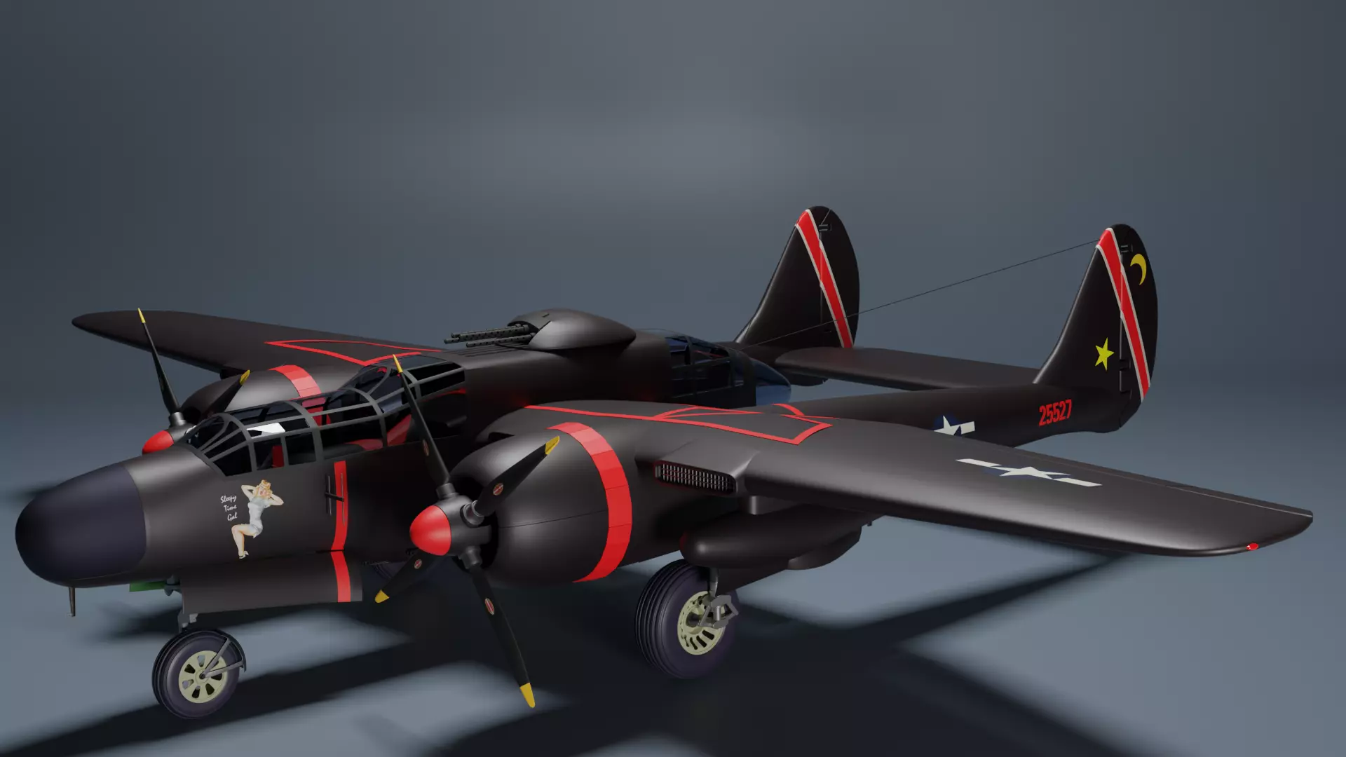 Northrop P-61 Black Widow 3D model_0