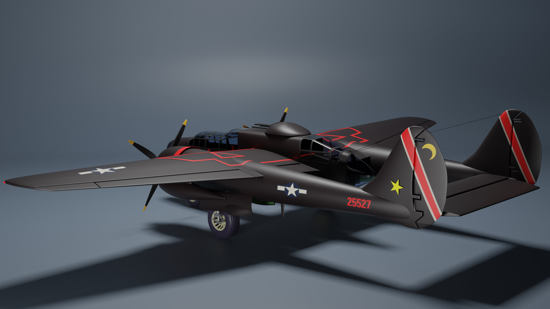 Northrop P-61 Black Widow 3D model_2