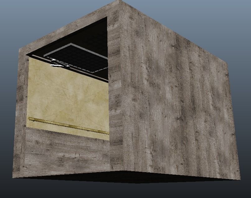 Elevator wooden cube Free low-poly 3D model_0