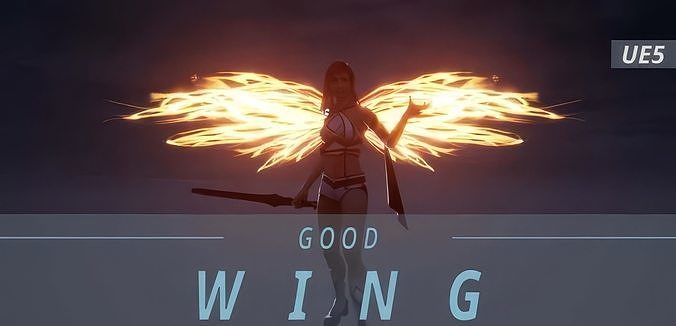 Flame Wings VFX Pack Free low-poly 3D model