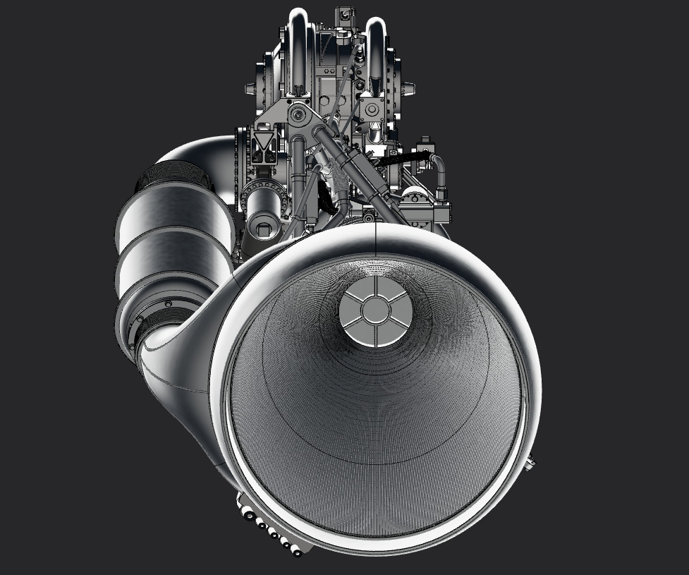 Rocketdyne  H-1 Rocket Engine 3D print model_2