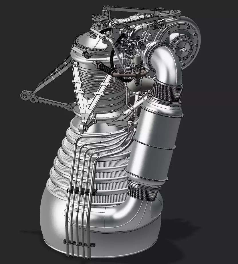 Rocketdyne  H-1 Rocket Engine 3D print model_0