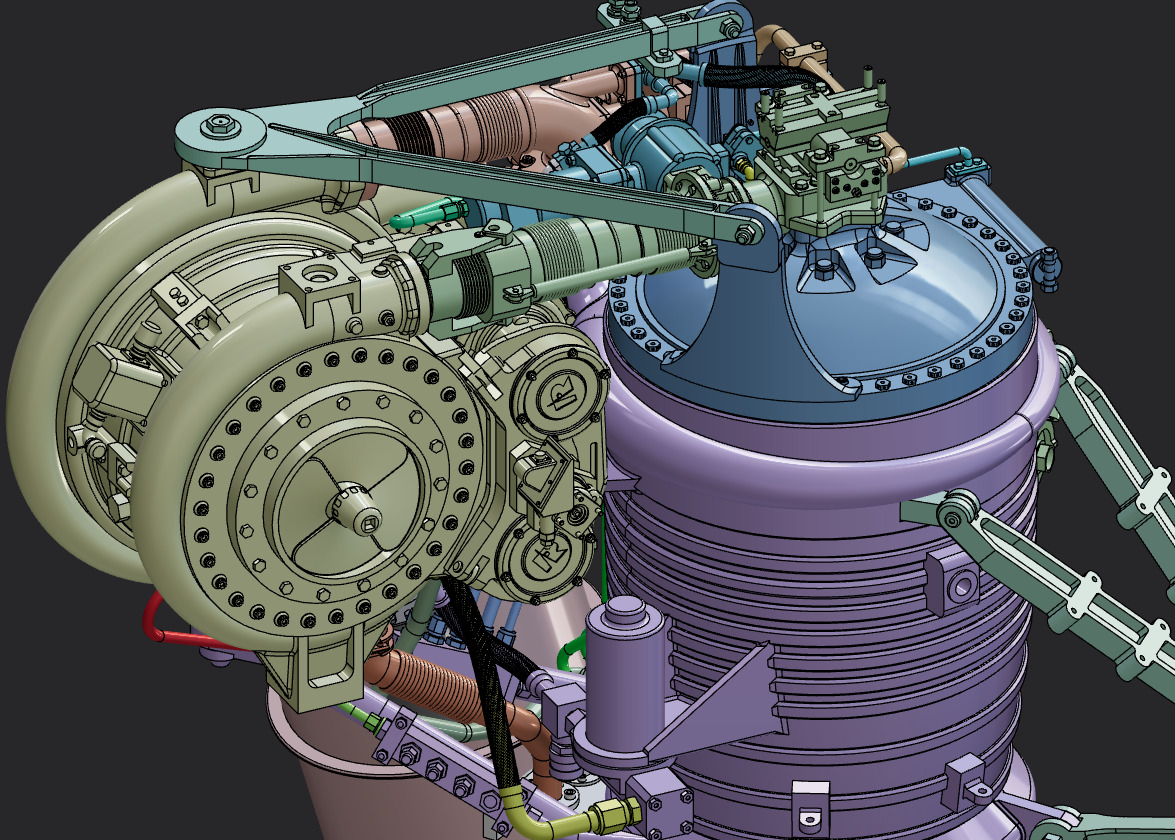 Rocketdyne  H-1 Rocket Engine 3D print model_5