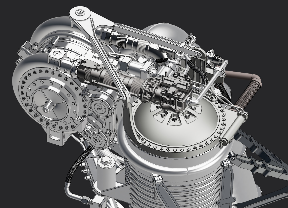 Rocketdyne  H-1 Rocket Engine 3D print model_4