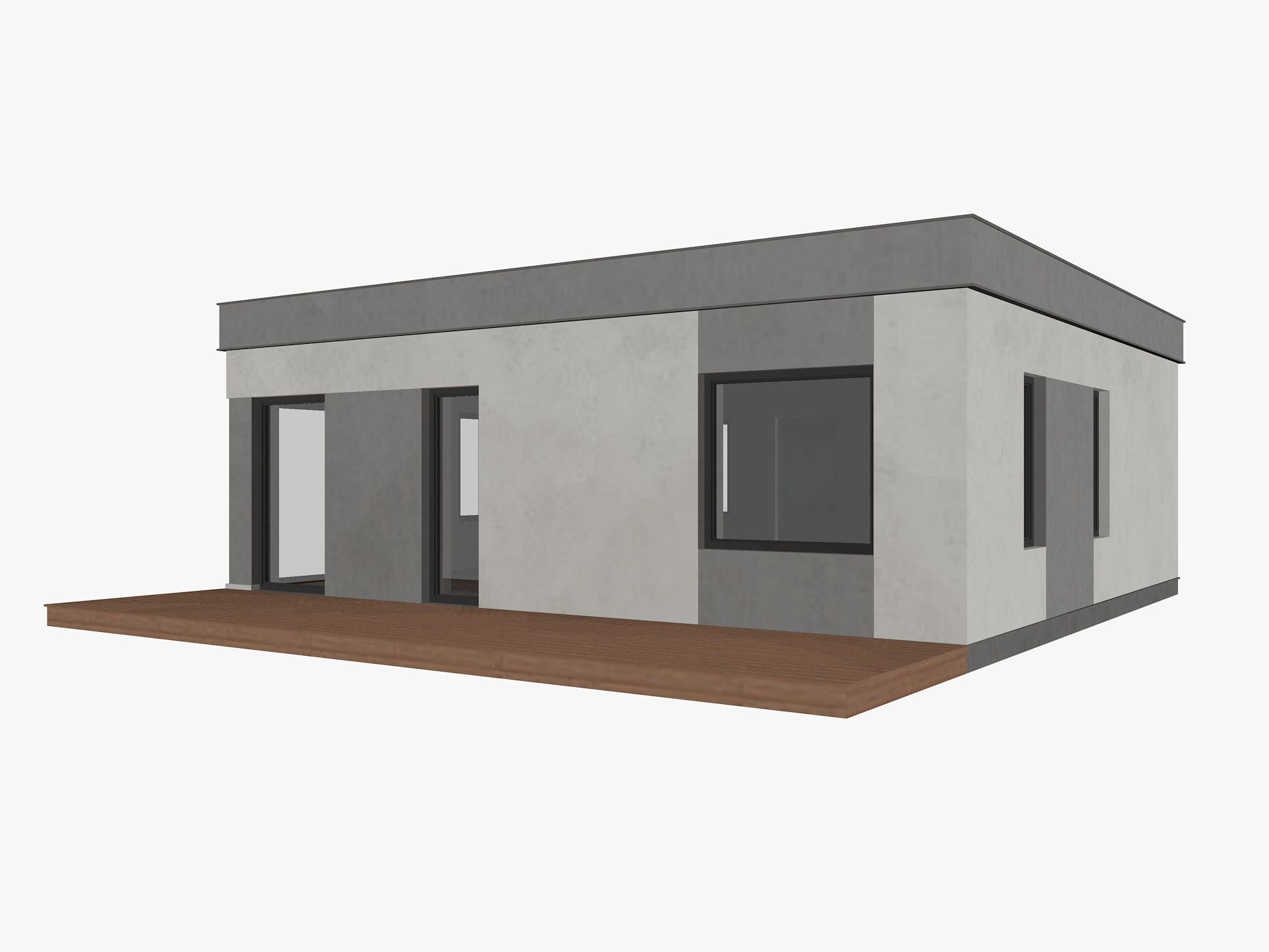 House collection 4 low poly townhouse Low-poly 3D model_4