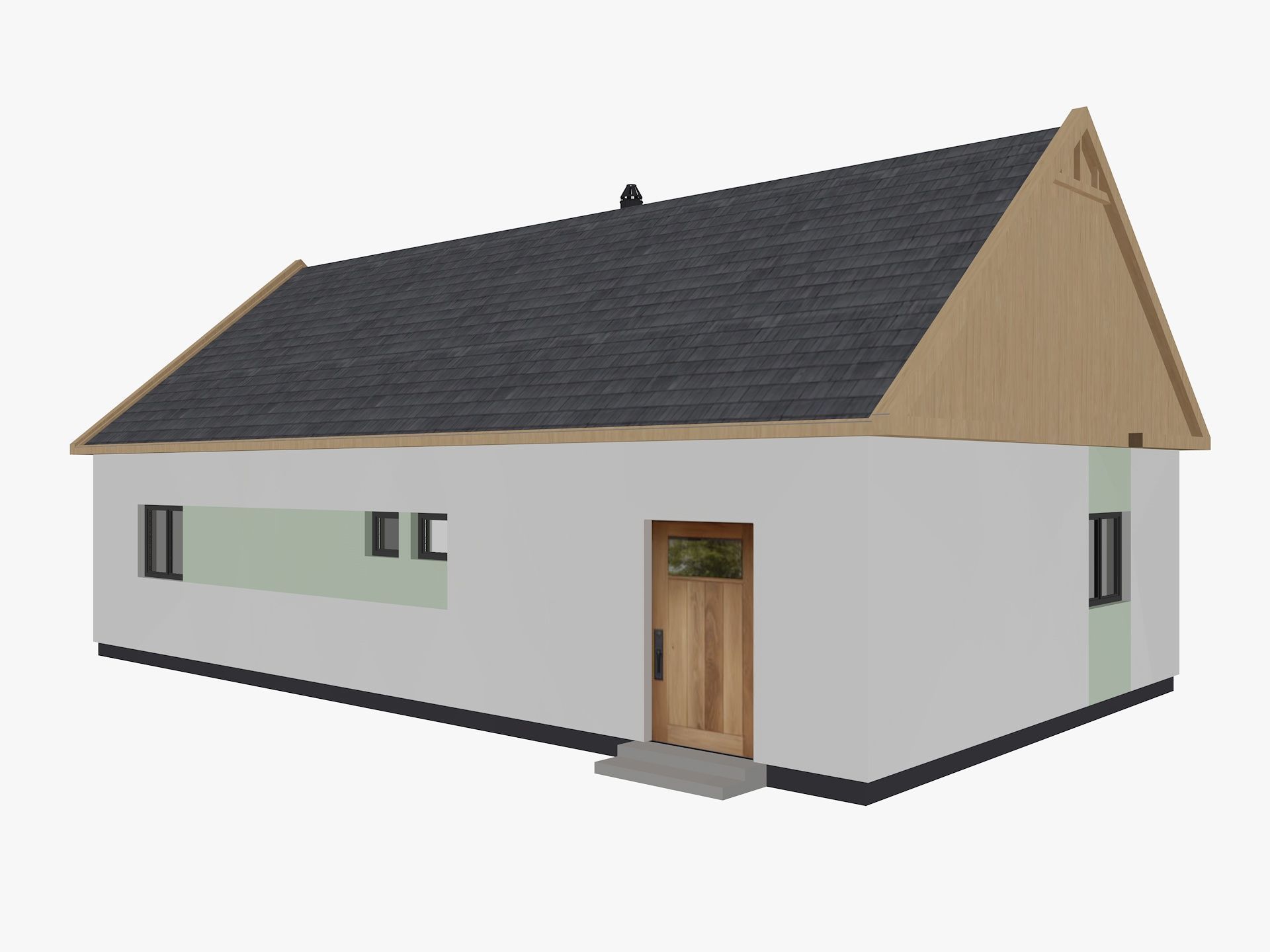 House collection 4 low poly townhouse Low-poly 3D model_13