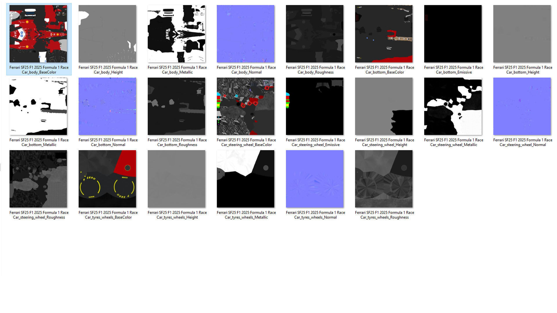 SF-25 F1 2025 Formula 1 Race Car PBR 3D model_25