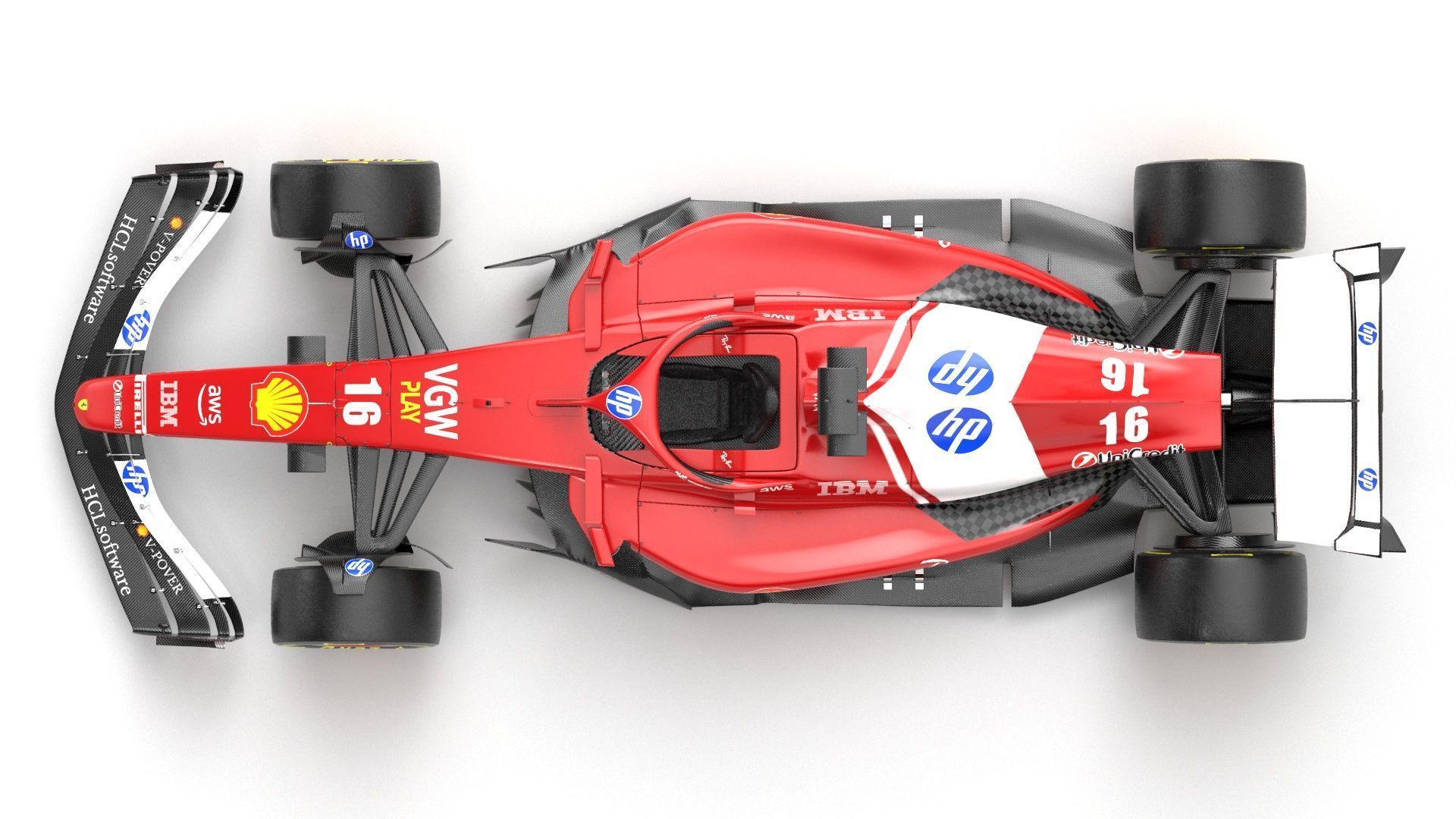 SF-25 F1 2025 Formula 1 Race Car PBR 3D model_7