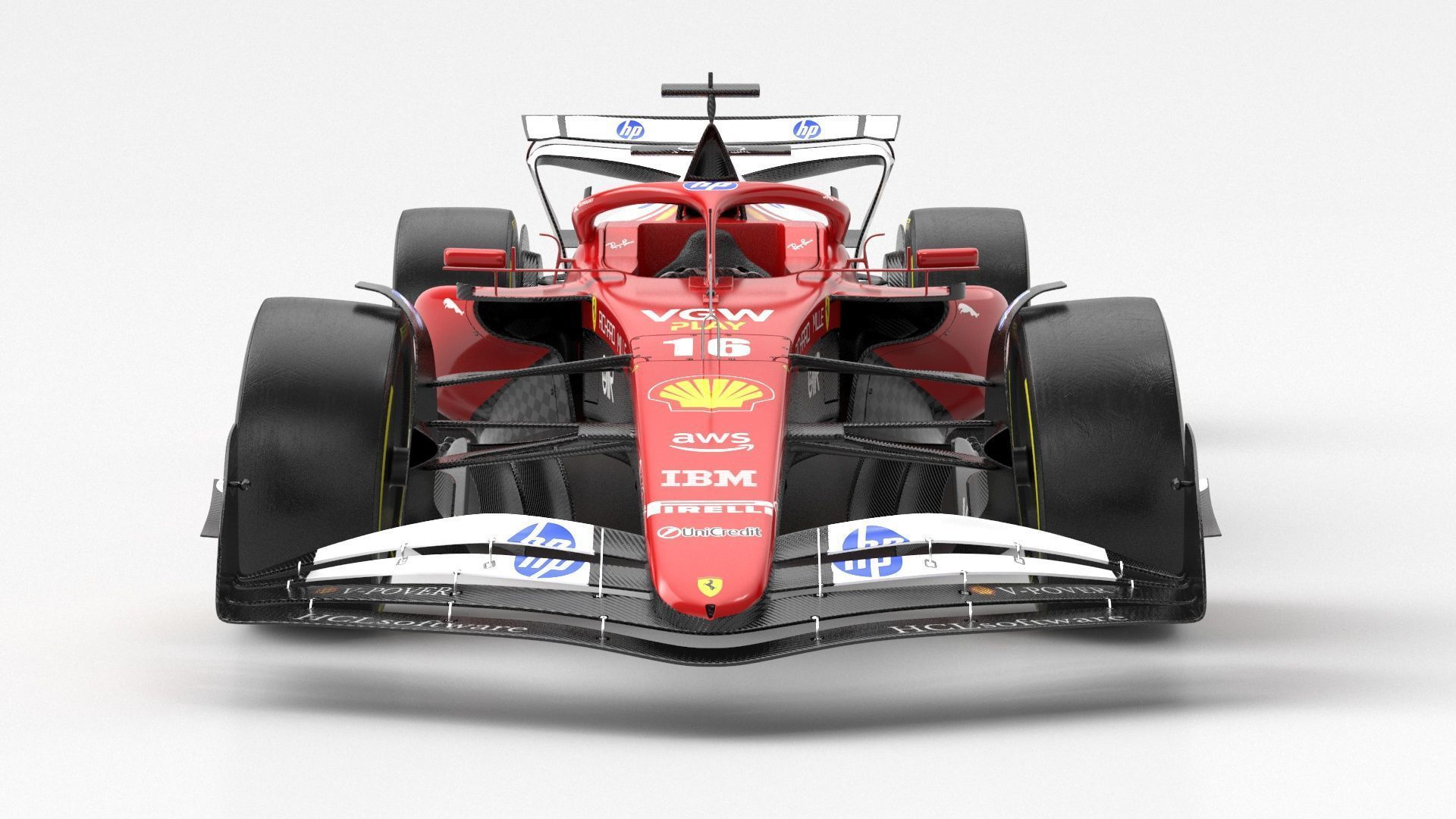 SF-25 F1 2025 Formula 1 Race Car PBR 3D model_5