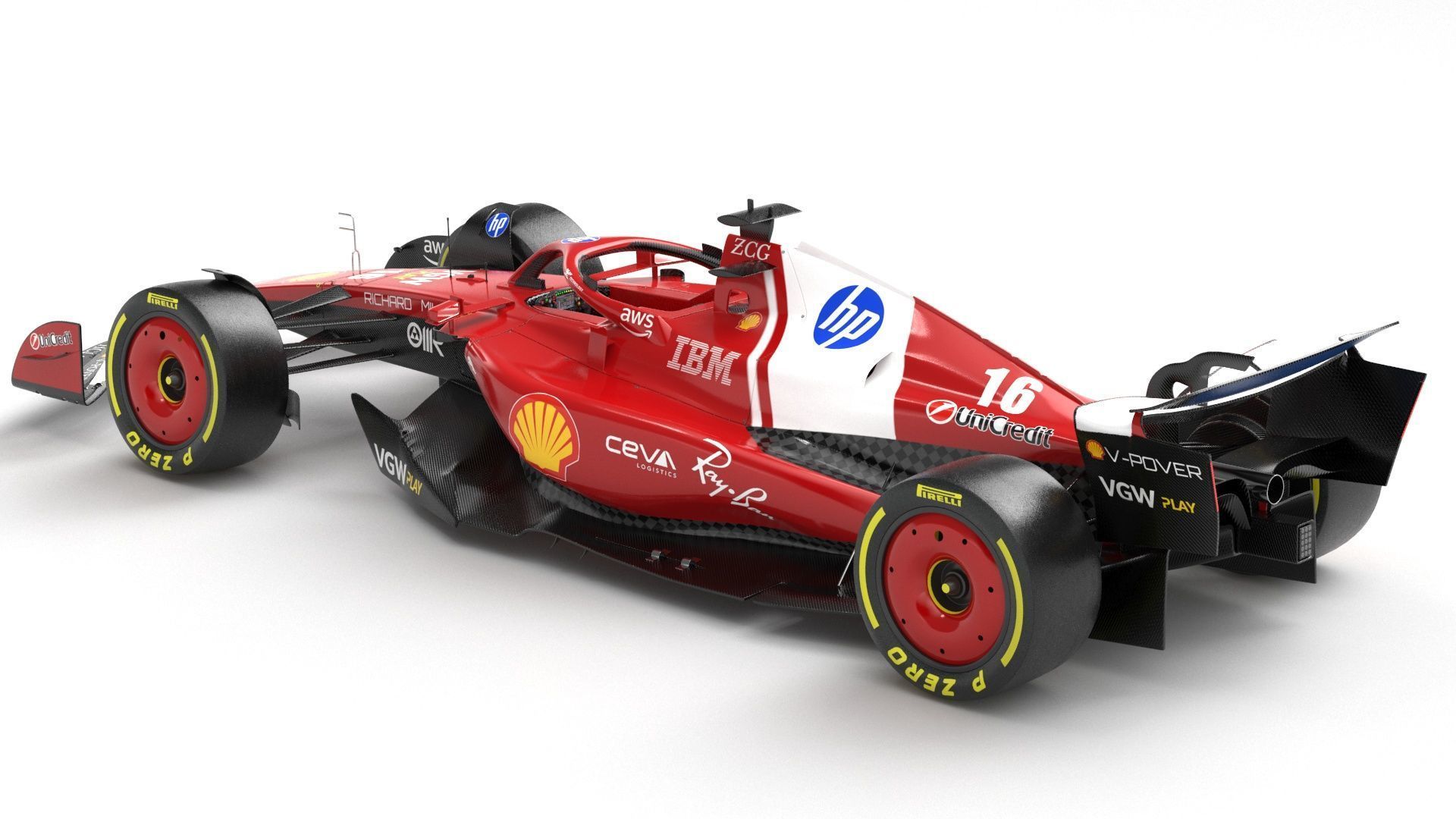 SF-25 F1 2025 Formula 1 Race Car PBR 3D model_2