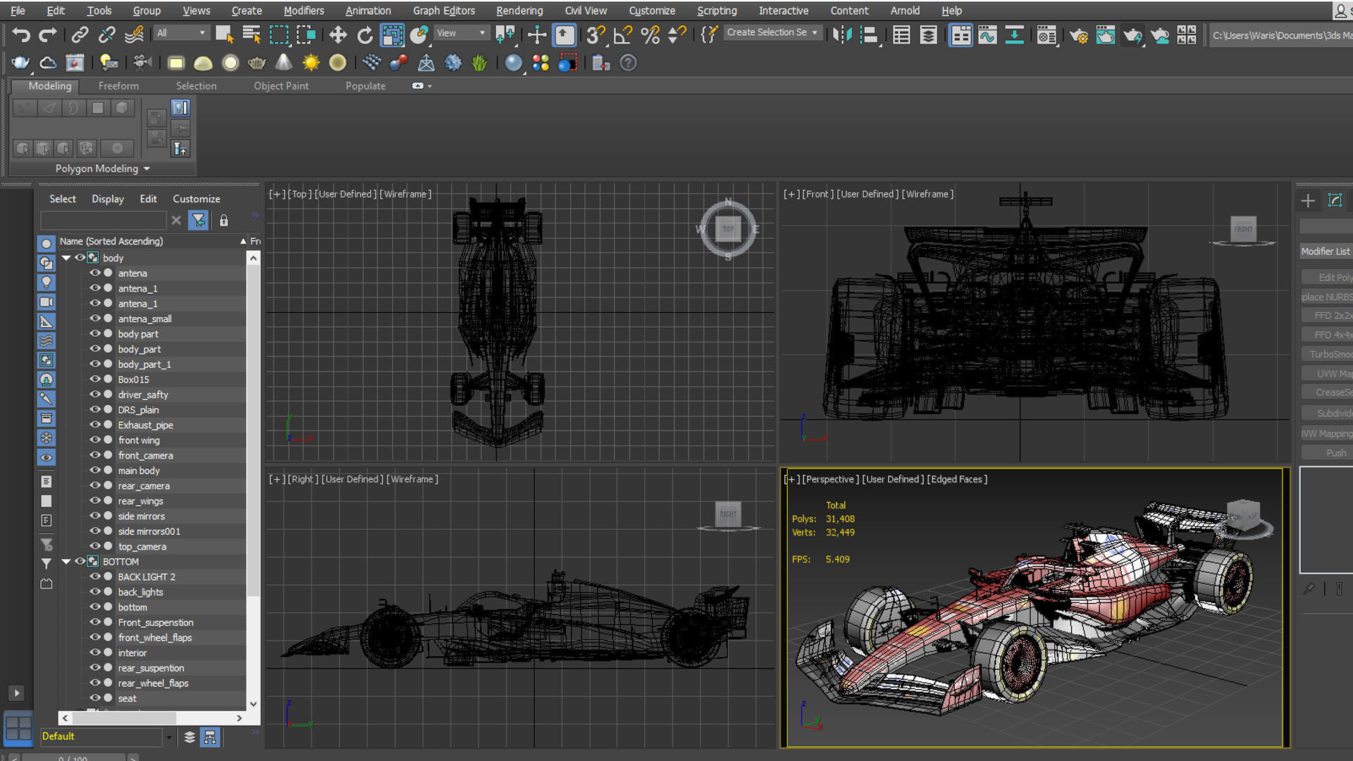 SF-25 F1 2025 Formula 1 Race Car PBR 3D model_26