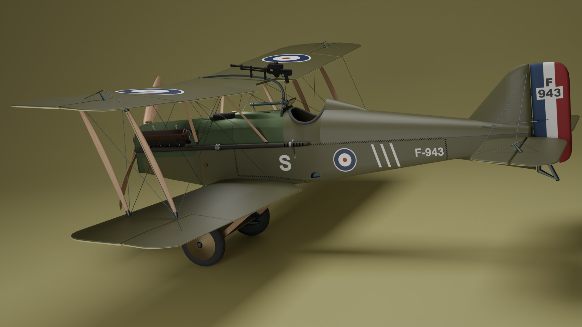 Royal Aircraft Factory SE5 3D model_1