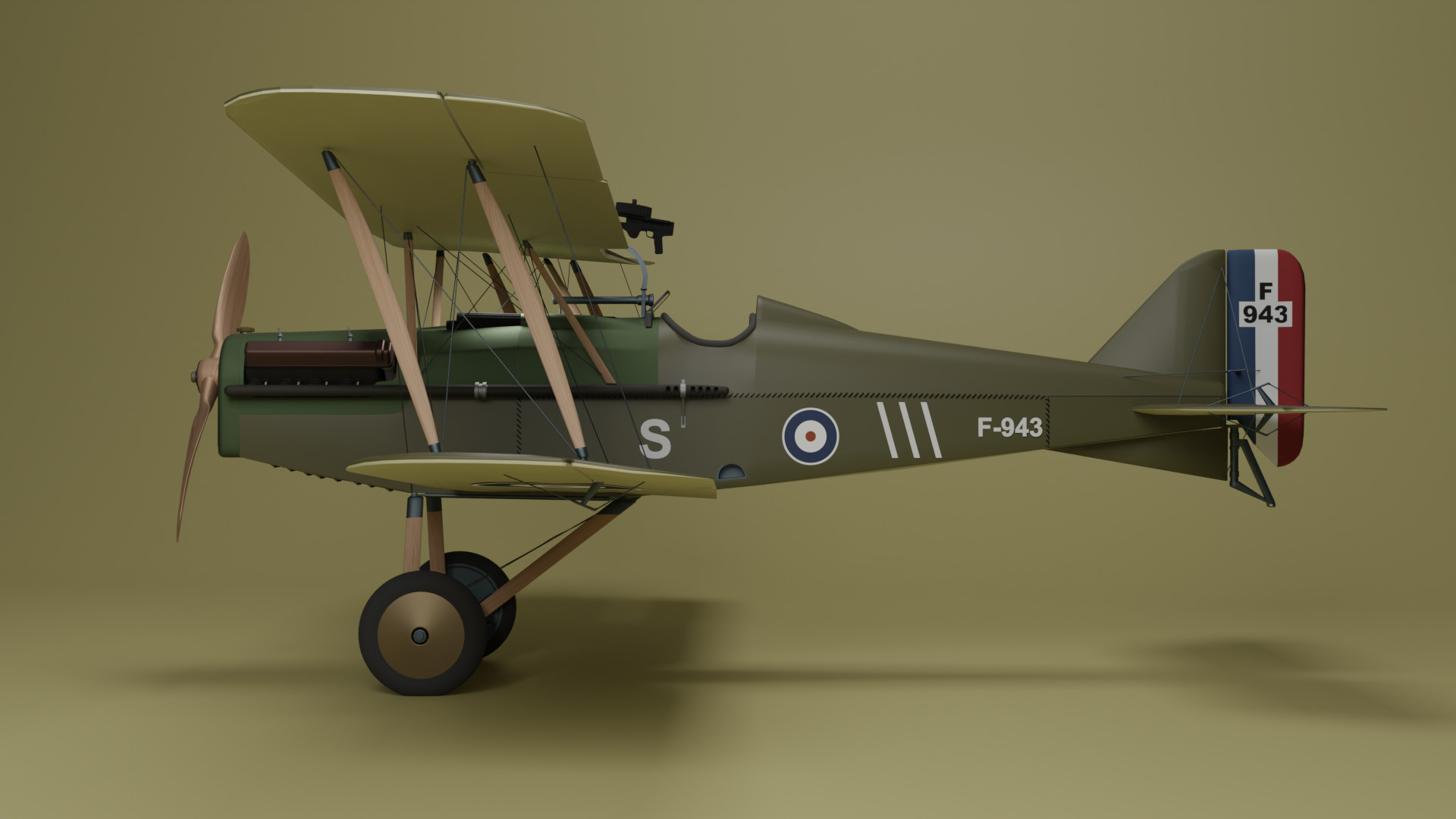 Royal Aircraft Factory SE5 3D model_2