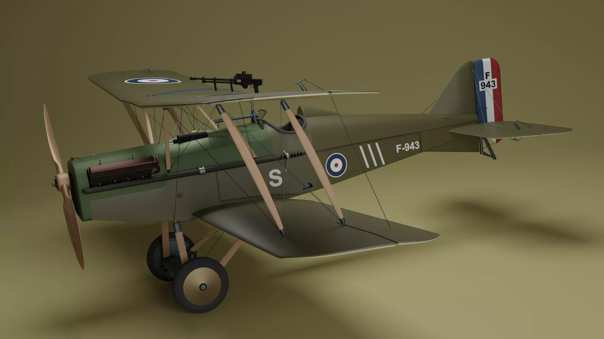 Royal Aircraft Factory SE5 3D model_0