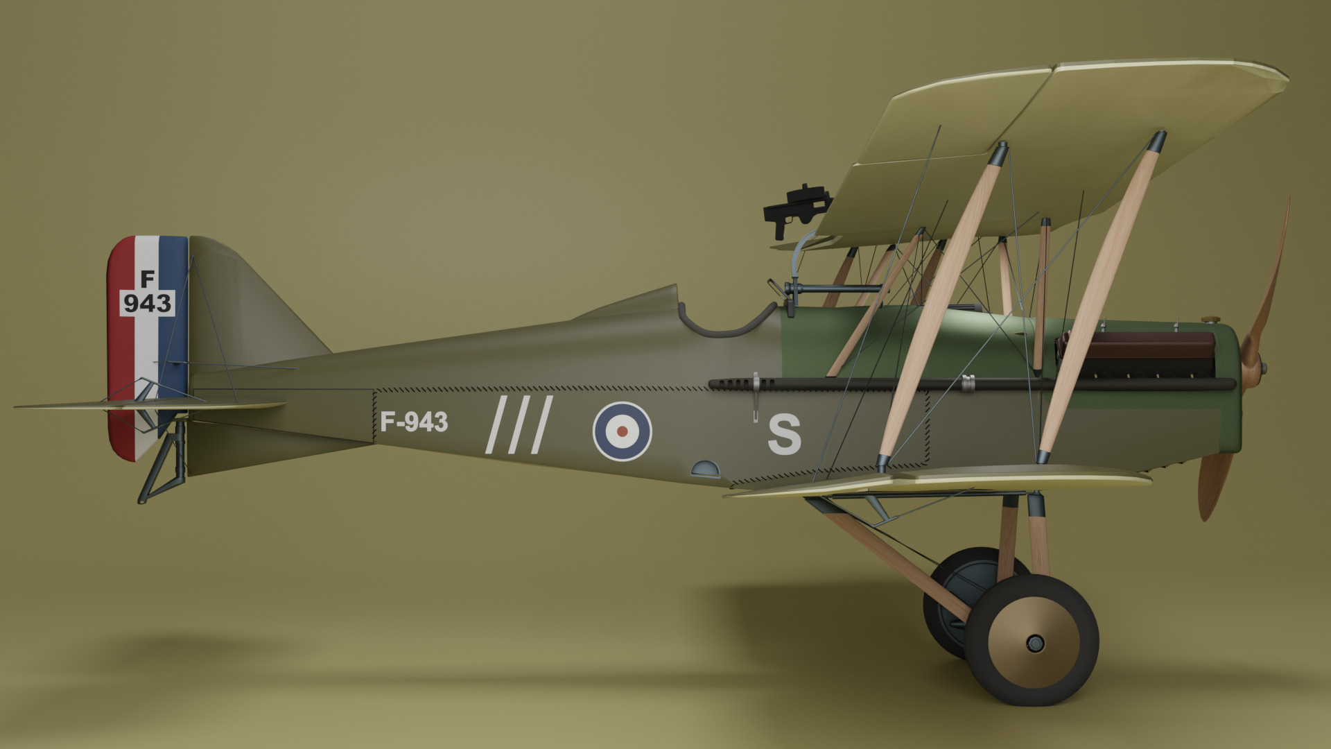 Royal Aircraft Factory SE5 3D model_3