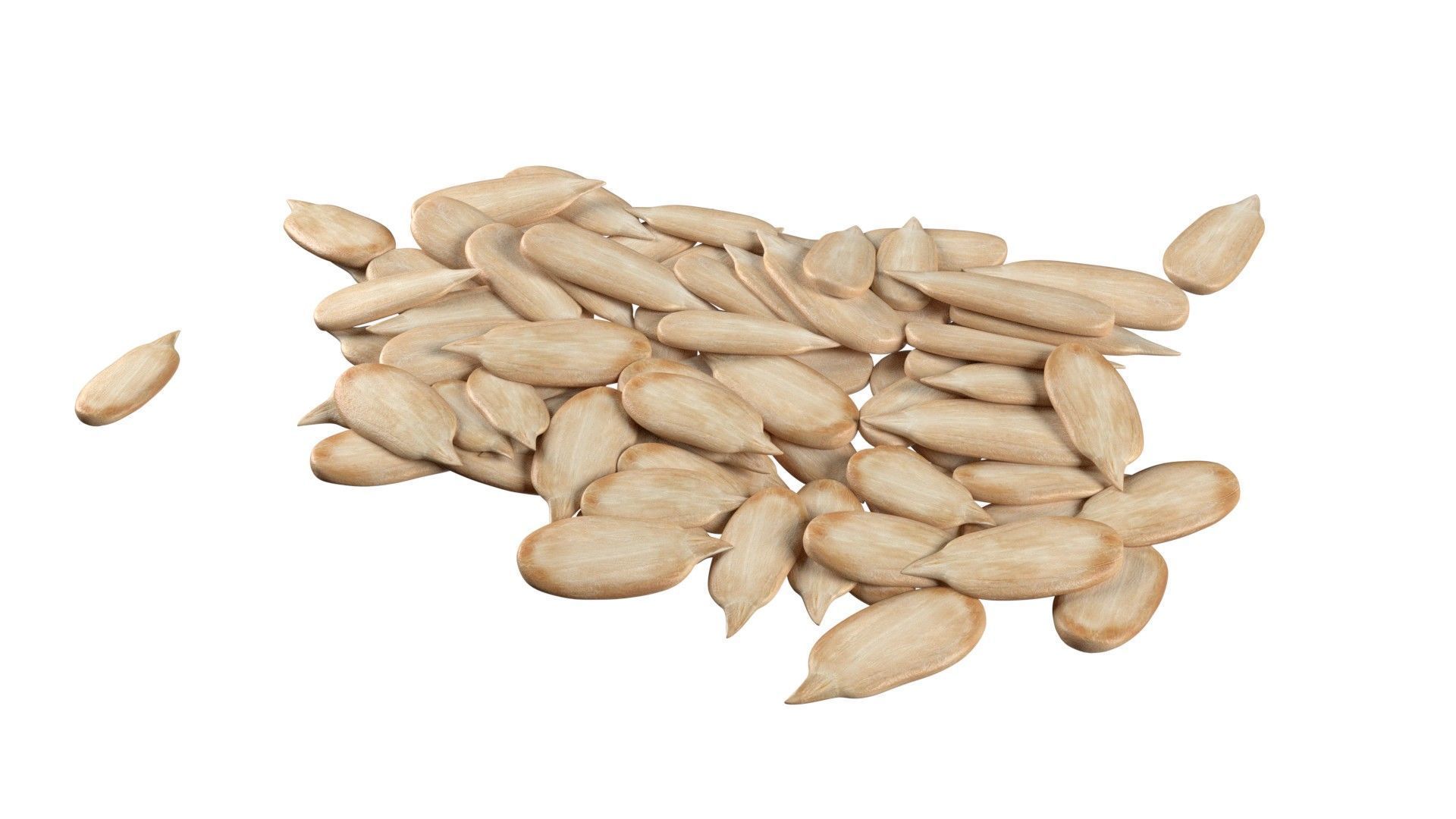 Sunflower seed pile v1 Low-poly 3D model_1