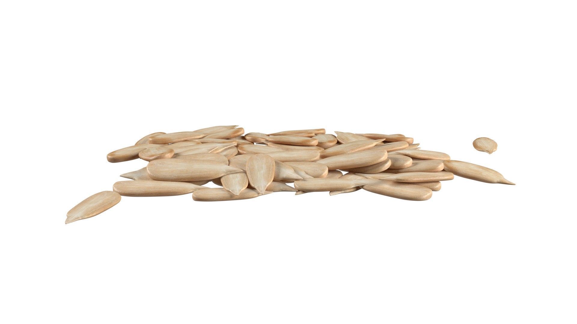 Sunflower seed pile v1 Low-poly 3D model_5